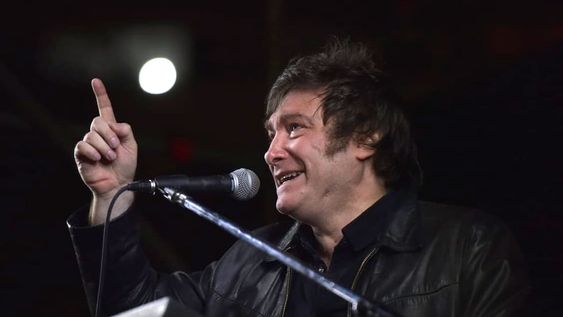 Acto de Javier Milei en Córdoba en febrero. (Facundo Luque)