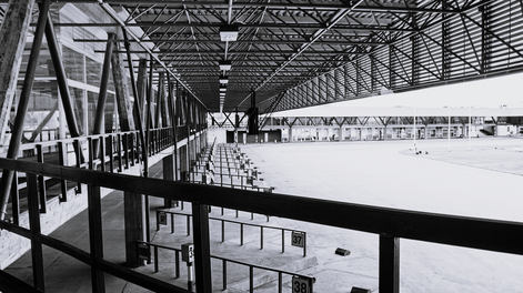 Vista de la Estación Terminal de Ómnibus, en Guaymallén, en 1972, fecha de inauguración del complejo.