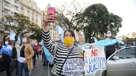 Protestas contra la reforma judicial.