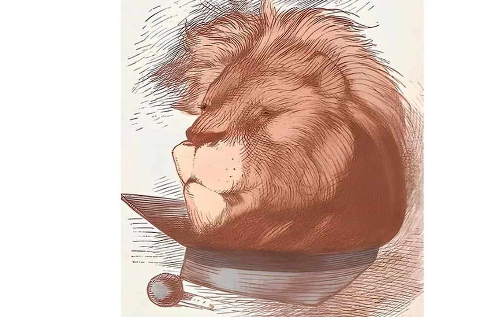 El desafío viral del león consiste en encontrar la imagen del hombre que se encuentra en el dibujo.