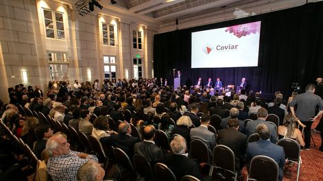 Los Andes | Cada año, el desayuno vendimial de la Coviar es un espacio donde se reúnen varios referentes vitivinícolas. Imagen: Maxi Ríos / Los Andes