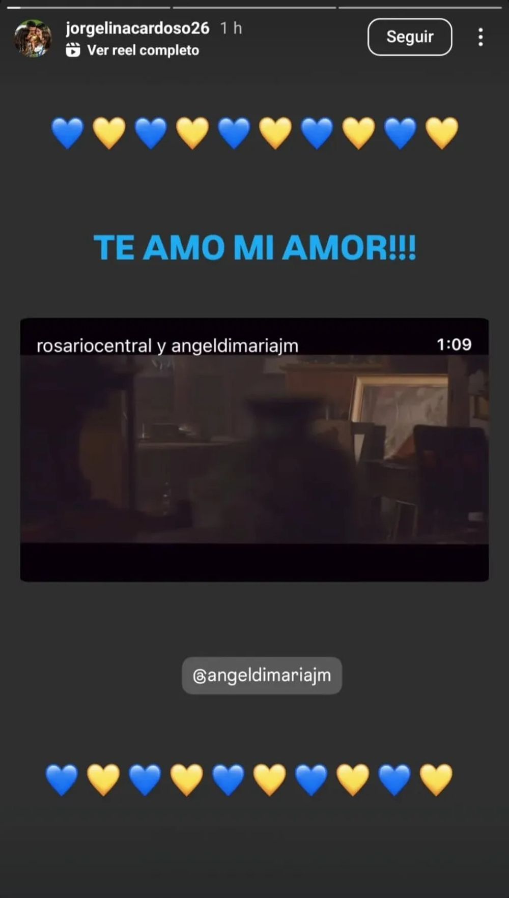 Rosario Merkez. Angel Di María'nın eşinin Fideo'nun Canalla'ya dönüşüyle ​​ilgili yazısı. 