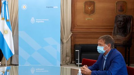 Los Andes | El Gobernador y el ministro del Interior ayer en Casa Rosada. Suárez hizo el pedido más esperado por el sector turístico local: la apertura de la frontera con Chile.