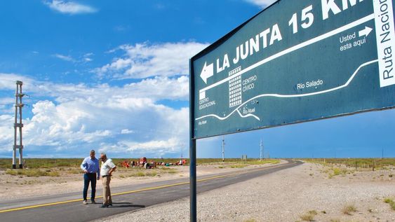 Nuevo pavimento para llegar a “La Junta” en Malargüe