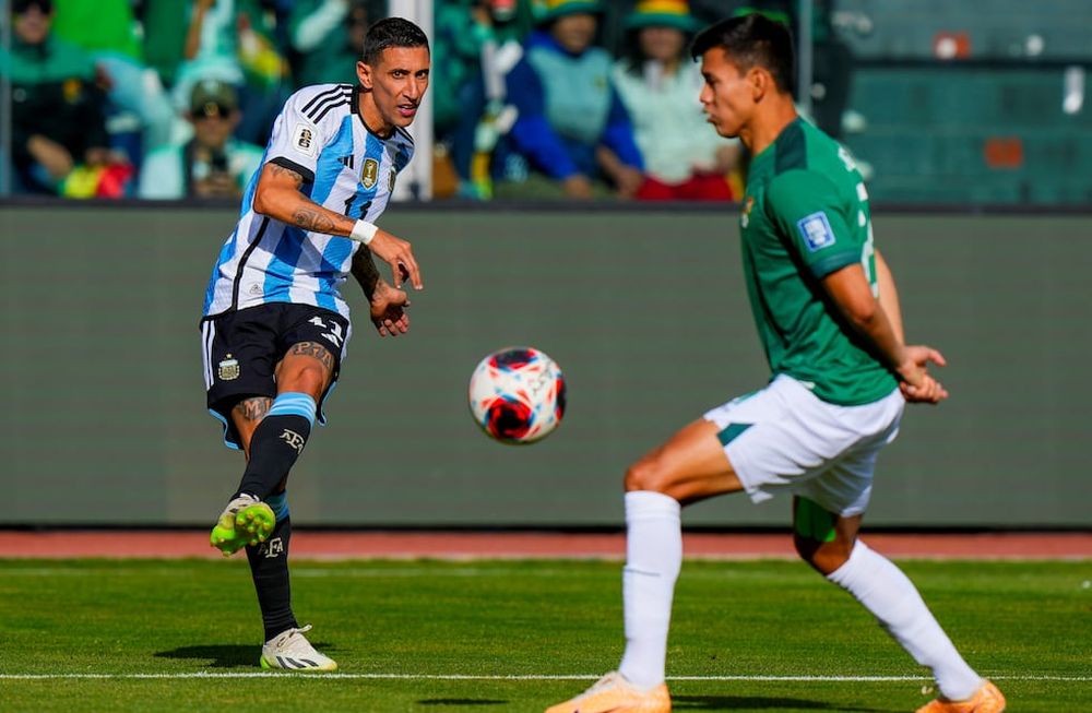 Ángel Di María, una de las figuras de la selección argentina en La Paz. 8AP9