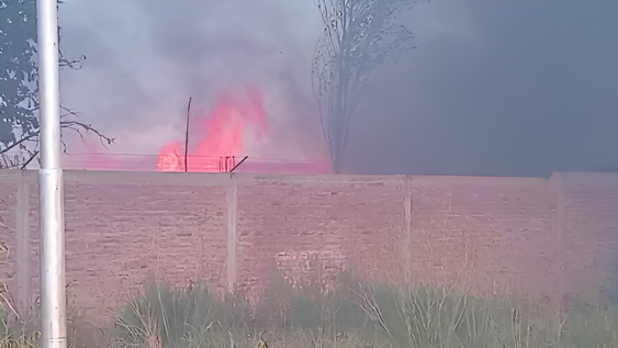 Se produjo un fuerte incendio en una chacarita en San Rafael.