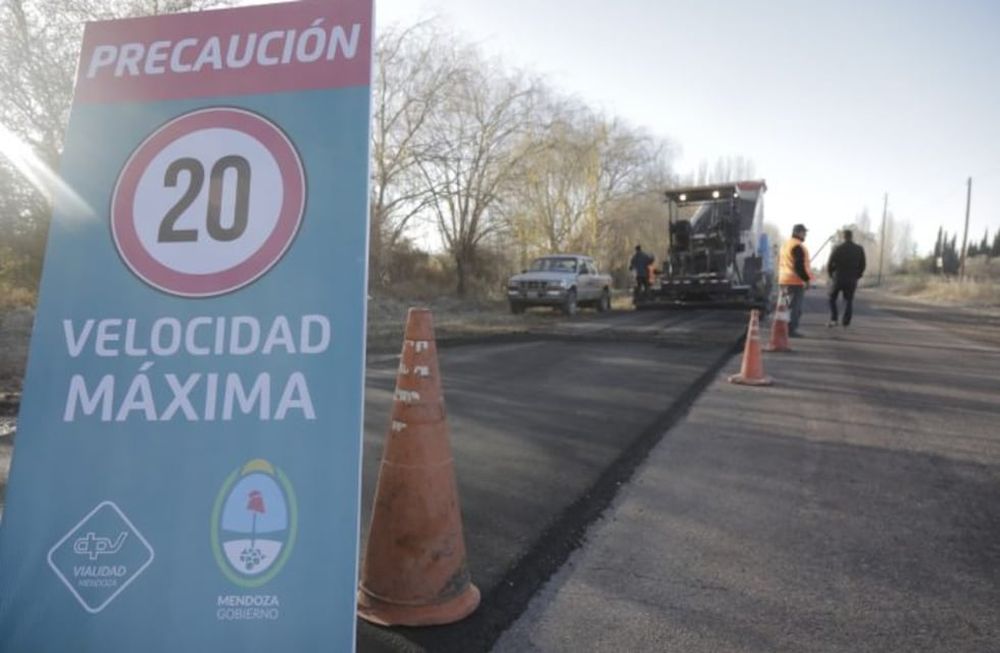 Vialidad renueva la Ruta Provincial 150 de San Rafael que une la ciudad con General Alvear y con Malargüe