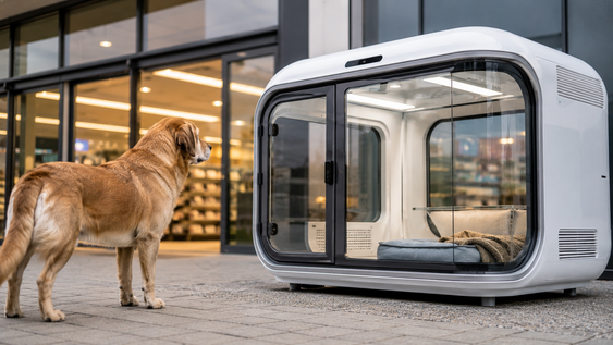 tendencia insolita en alemania: instalan refugios inteligentes para perros en la entrada de los supermercados