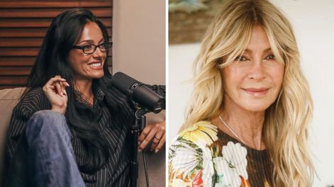 Cris Morena en un mano a mano con Oriana Sabatini.