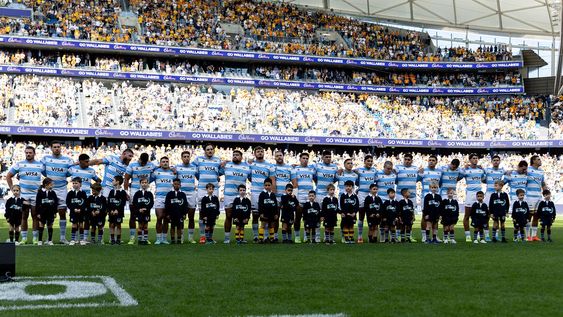 Rugby. El seleccionado mayor de caballeros de la Argentina en su última presentación ante Australia en Sidney.