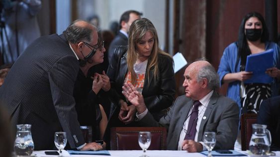 Juliana Di Tullio y Oscar Parrilli, del flamante bloque Unidad Ciudadana, alineado a Cristina Kirchner. / Foto: Comunicación Senado