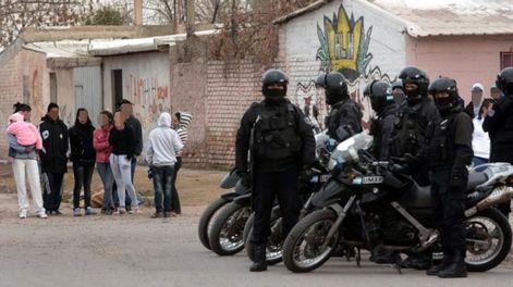 Los Andes | Allanamiento en el  barrio Santa Teresita. Imagen de Archivo