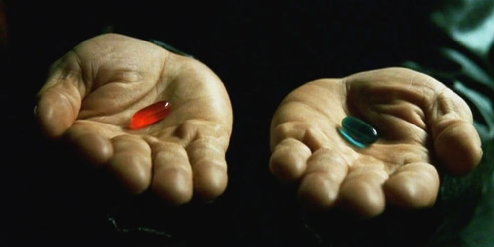 La famosa red pill vista en Matrix (1999)