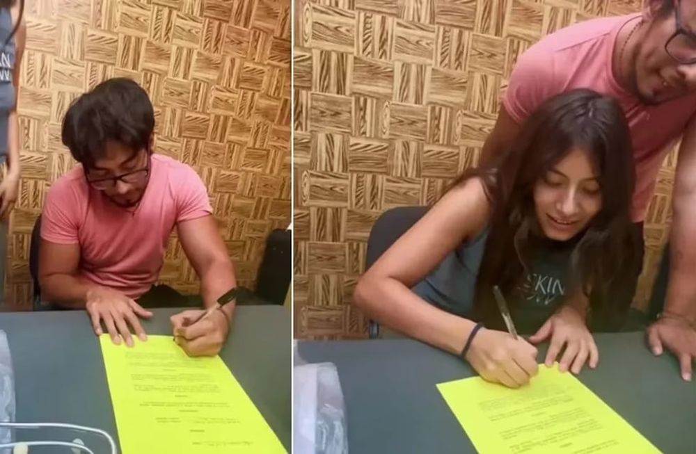 Un apareja firmó acuerdo que estipula que si uno de ellos es infiel le tendrá que pagar al otro 10.000 pesos por año perdido al otro. Gentileza: TN.