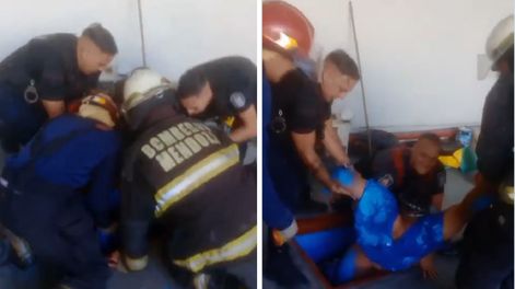 Rescataron a tres operarios que se intoxicaron dentro de una cisterna que pintaban en Guaymallén