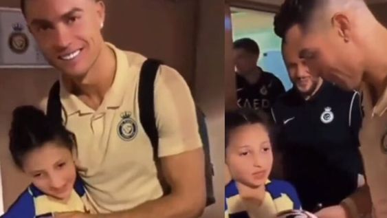 “Soy tu mayor fan. Estoy aquí solo por ti. Te amo aunque no te vea”, fueron las palabras que la niña le dijo al futbolista. Gentileza: TV Azteca.