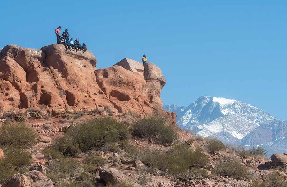 Potrerillos y los destinos de montaña y aire libre fueron los preferidos por los visitantes de otras provincias. Foto: Ignacio Blanco / Los Andes.