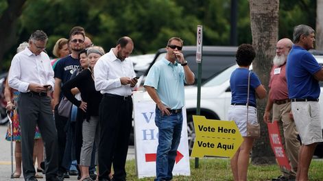 Los estadounidenses salieron en masa a votar en las elecciones que ponen en juego a Trump