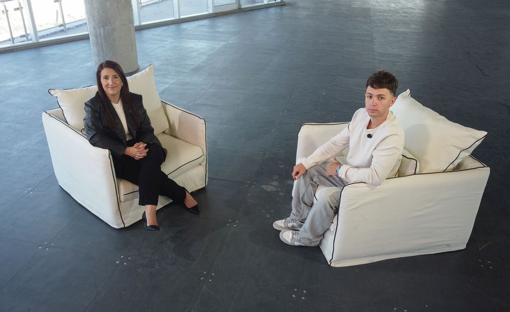 Soledad González junto a Gregorio Bajda, director de Laboratorios Valca, en Valor Agregado