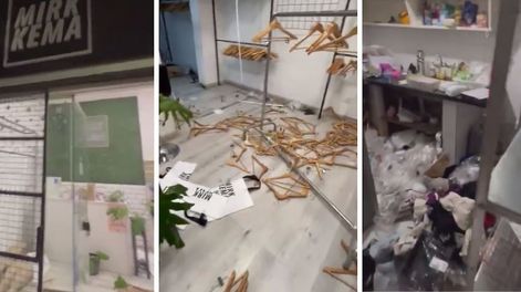Los Andes | Comercio desvalijado el lunes en pleno centro de Mendoza (calle 9 de Julio). La Justicia reconoce un aumento de robos y hurtos con violencia. / Gentileza