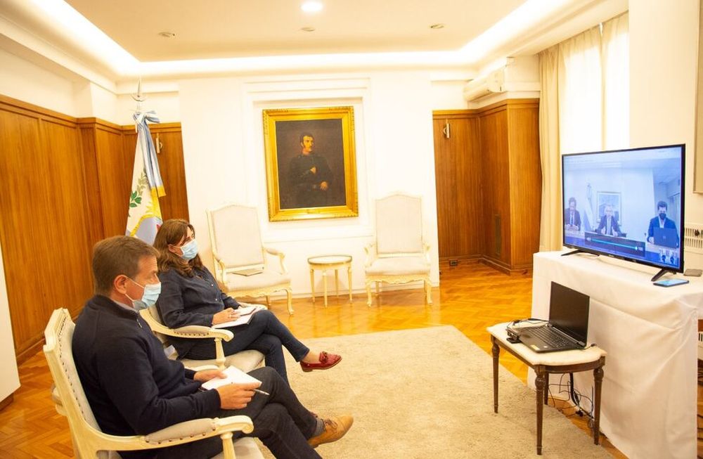 El gobernador Rodolfo Suárez participó de la videoconferencia convocada por el presidente Alberto Fernández para definir como será la próxima etapa del aislamiento en el país.