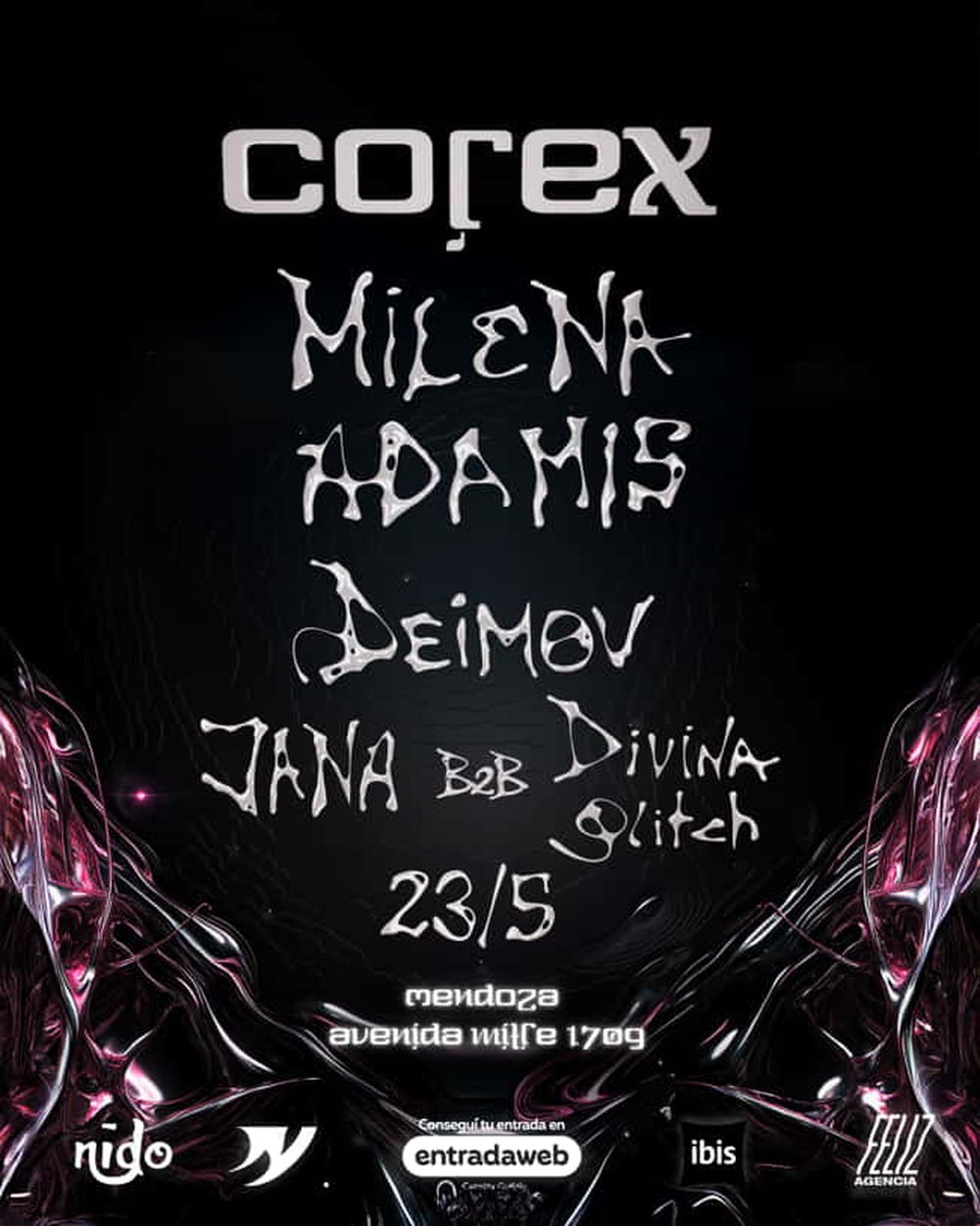 Milena Adamis y su experiencia inmersiva en la fiesta Corex Vol. 3