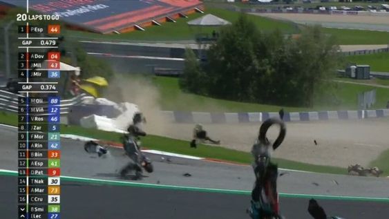 Tremendo accidente y milagro en el MotoGP