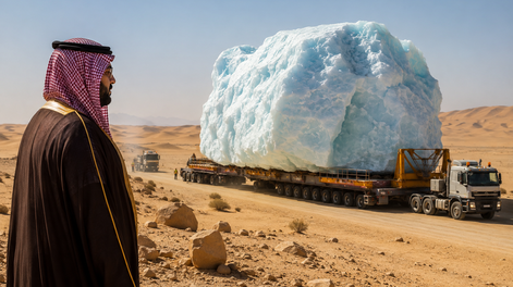 transportar un iceberg para llevar agua al desierto: el ambicioso experimento de un principe saudi que desafio a la ingenieria
