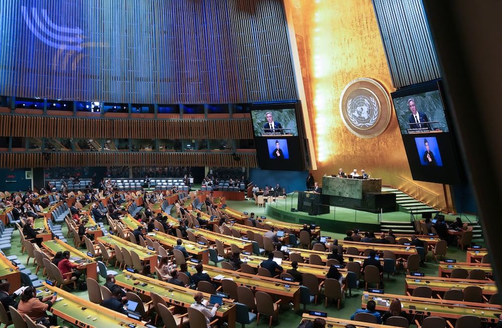 El secretario de Estado de Estados Unidos, Antony Blinken, habla en la “Cumbre del Futuro”, una actividad suplementaria de la Asamblea General de la ONU, en la sede del organismo en Nueva York, el lunes 23 de septiembre de 2024. (Bryan R. Smith/Pool Foto vía AP)