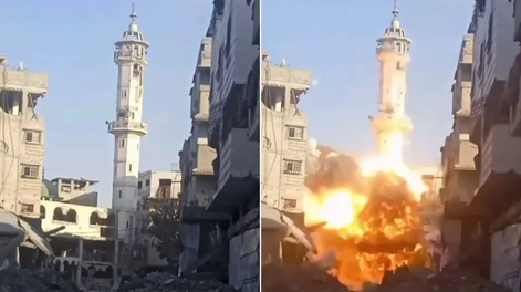 Israel bombardeó una mezquita del siglo XIII en la ciudad de Gaza.