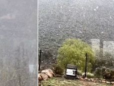 sorpresiva nevada en octubre tine de blanco a potrerillos y el manzano historico