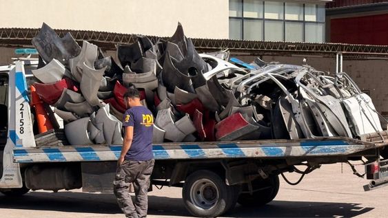 Las autopartes secuestradas. Gentileza Ministerio de Seguridad.&nbsp;