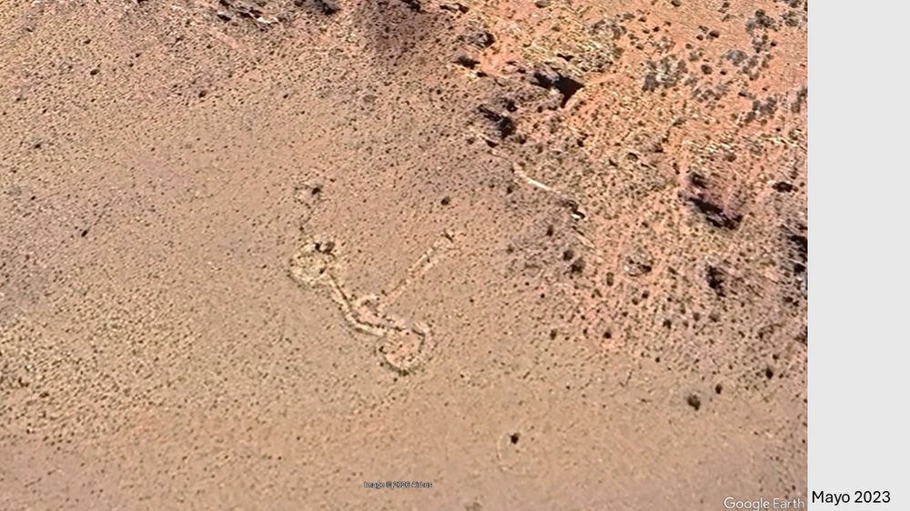 La imagen de Google Earth que confirma la presencia de una estructura visible desde el espacio en la Cordillera de los Andes mendocina.