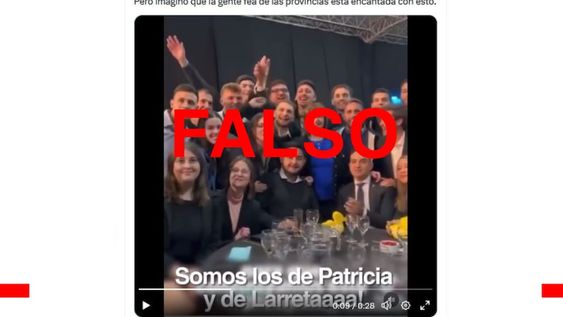 Es falso el video en el que seguidores de Patricia Bullrich cantan “somos los pitukitos de Recoleta”. Foto: Reverso Es falso el video en el que seguidores de Patricia Bullrich cantan “somos los pitukitos de Recoleta”. Foto: Reverso