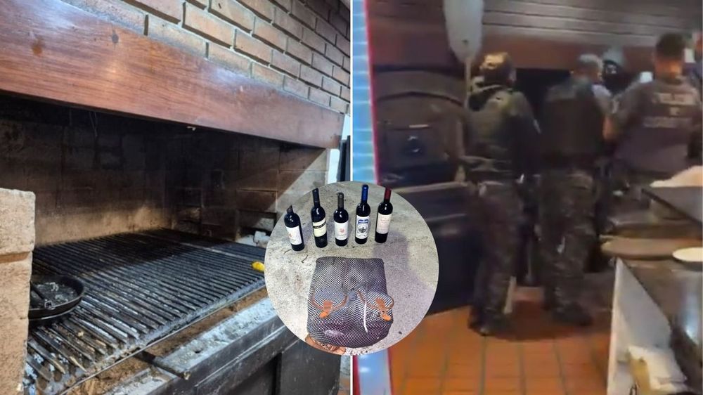 Entró a robar vino en un restaurante y la Policía lo encontró escondido en la chimenea.