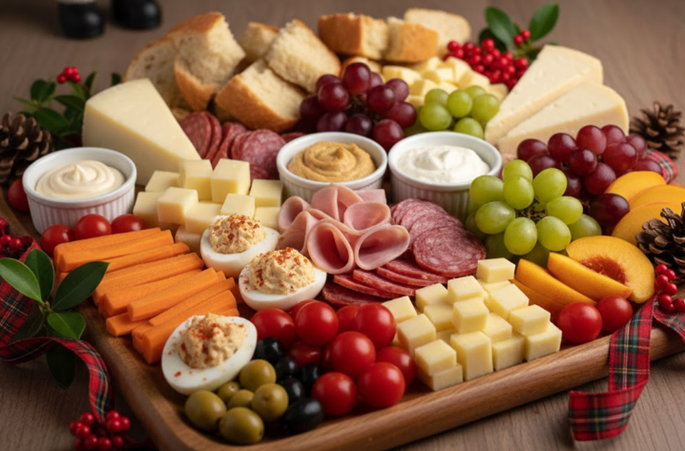 Tabla casera con recetas, comida abundante y pocos ingredientes bien elegidos.