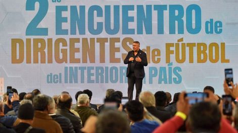 Los Andes | Telam, 20230826 San Juan.  Presidente de AFA anunció un nuevo apoyo económico para los clubes de las provincias. Foto: Ruben PARATORE/TELAM/mcl