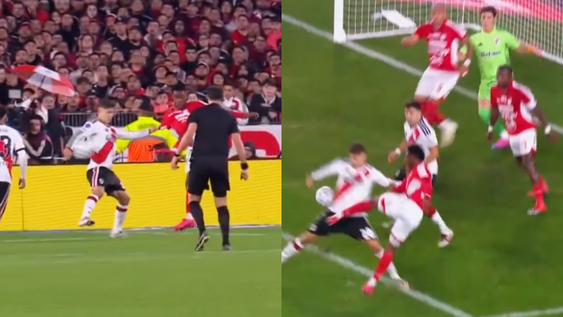 asi fue el penal para independiente santa fe que todo river protesto en el cierre del partido