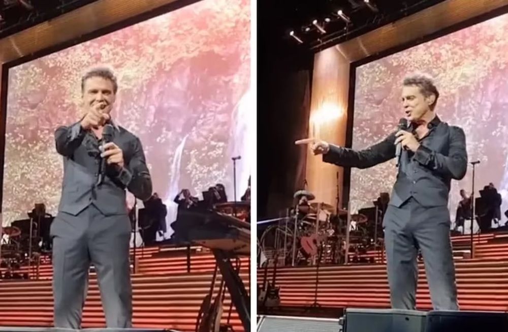 Luis Miguel recibió una propuesta impensada durante el show de este viernes. Gentileza: TN.