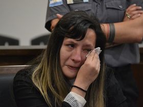 Karen Oviedo, conocida como la envenenadora de Guaymallén, durante el juicio celebrado en el Polo Judicial por doble homicidio. / Foto: Prensa Poder Judicial de Mendoza