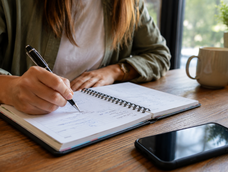Según psicólogos, escribir a mano en una agenda ayuda a concretar objetivos.&nbsp;