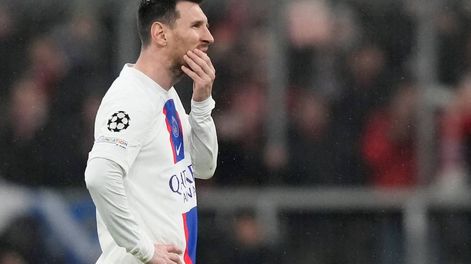 Messi y PSG, afuera de la Champions, en Alemania. Duras críticas de la prensa francesa. (AP)