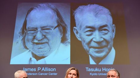 Entregaron el Nobel de Medicina 2018 a los padres de la inmunoterapia contra el cáncer