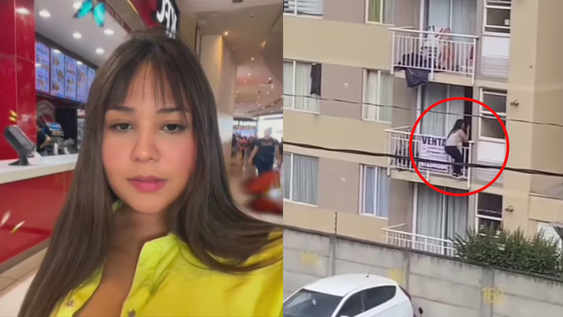 El desgarrador momento en el que la joven trepó al balcón del departamento donde estaba su hermana muerta. Foto: X @ECInformativo