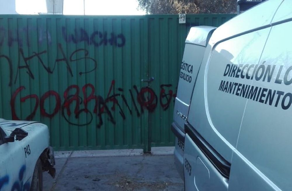 Disturbios, pintadas y dos heridos en Las Heras (Gentileza)