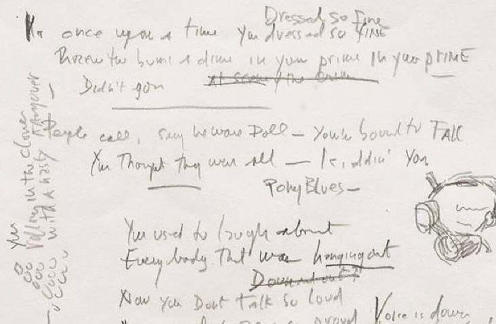 Manuscrito de Bob Dylan se vende por 2 millones