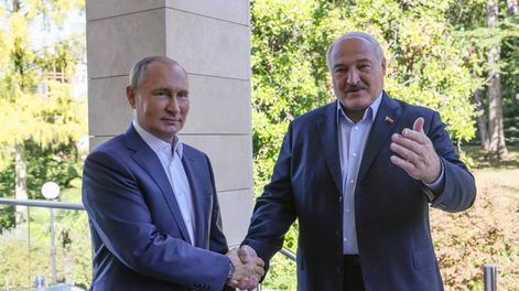 Los presidentes de Rusia y BIelorrusia, Vladimir Putin y Alexandr Lukashenko respectivamente, en una imagen de archivo.