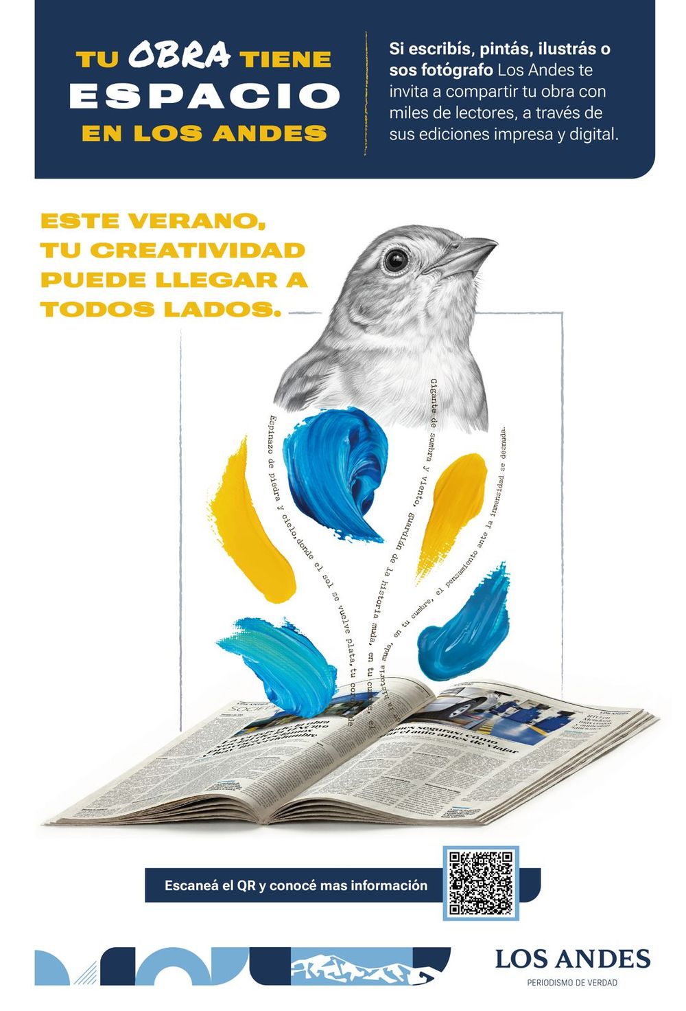 Convocatoria de Los Andes a artistas, escritores y fotógrafos.
