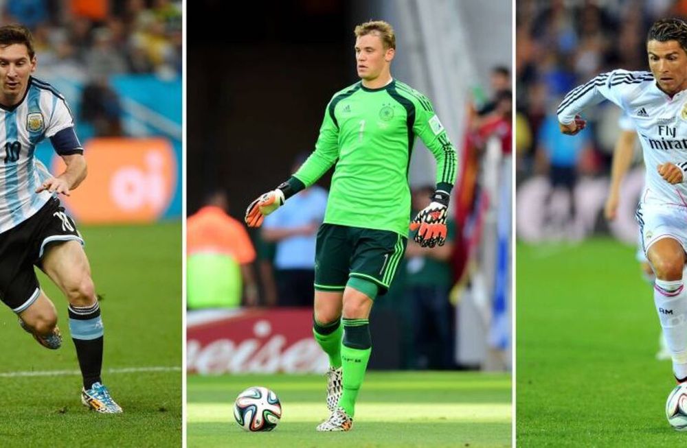 Messi, Cristiano Ronaldo y Neuer, finalistas para el Balón de Oro 2014