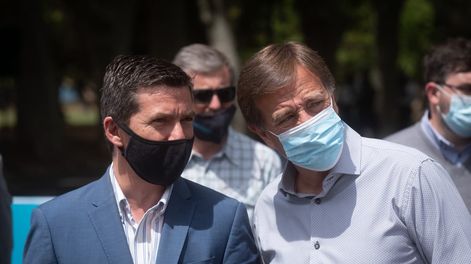 Los Andes | El gobernador Rodolfo Suarez explicó ante la prensa los alcances que tendrá el DNU Nacional en la provincia de Mendoza. Foto: Ignacio Blanco / Los Andes
